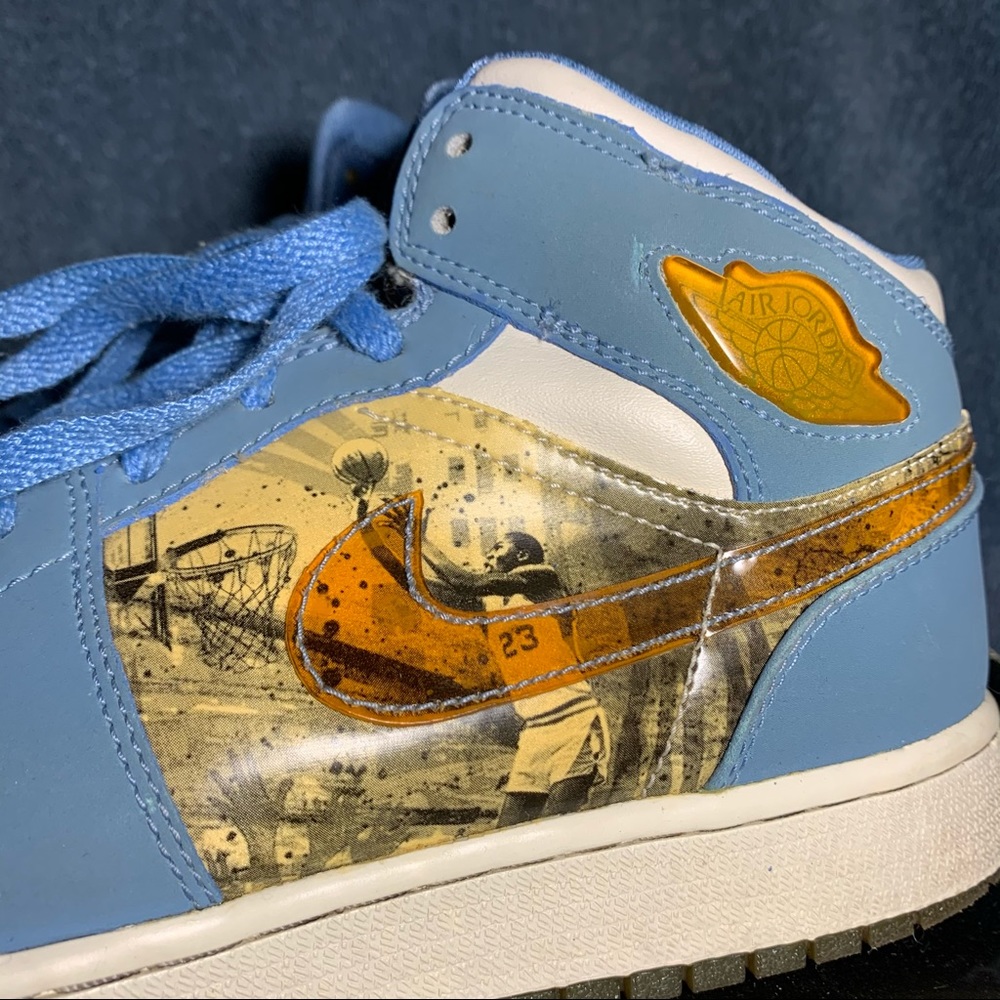 Air Jordan 1 Retro Alpha White University Blue 2007 7Y - Picture 2 of 16